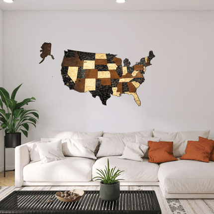 USA 3D Wooden Map (3D Wooden Country Maps) kaufen bei Linkreich – Jetzt entdecken!