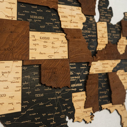 USA 3D Wooden Map (3D Wooden Country Maps) kaufen bei Linkreich – Jetzt entdecken!