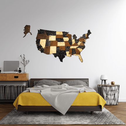 USA 3D Wooden Map (3D Wooden Country Maps) kaufen bei Linkreich – Jetzt entdecken!