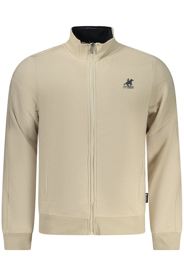 US GRAND Herren-Sweatshirt mit Reißverschluss, beige