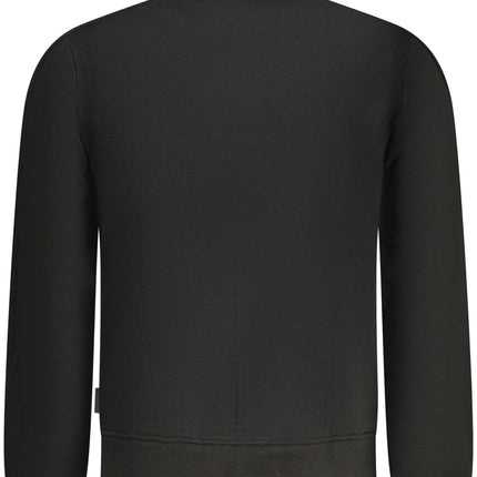 US GRAND Herren-Sweatshirt mit Reißverschluss, schwarz