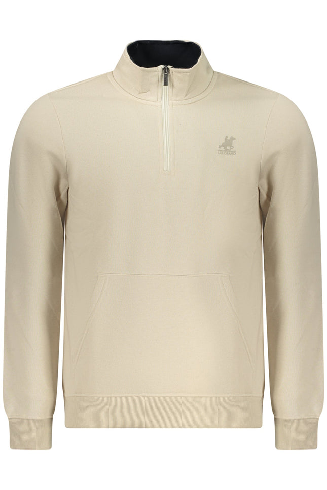 US GRAND Herren-Sweatshirt mit Reißverschluss, beige
