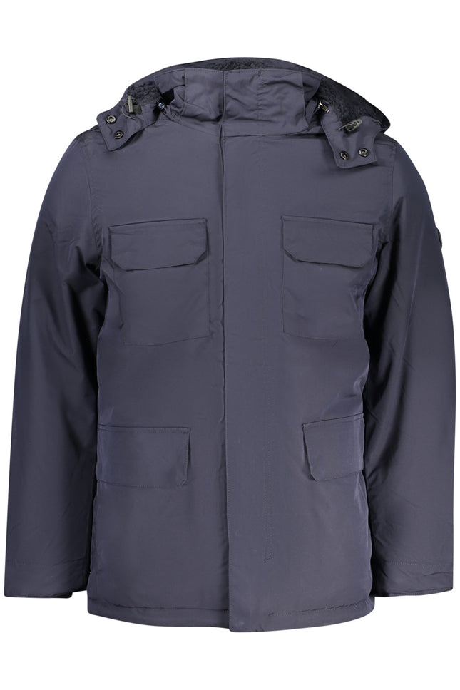 U.S. GRAND Herren Jacke – Blaue Parka mit abnehmbarer Kapuze für Herbst/Winter