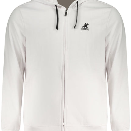 US GRAND Herren-Sweatshirt mit Reißverschluss, weiß