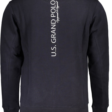 US GRAND Herren-Sweatshirt mit Reißverschluss, schwarz