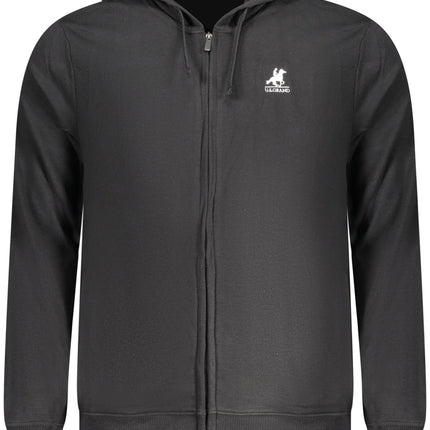 US GRAND Herren-Sweatshirt mit Reißverschluss, schwarz