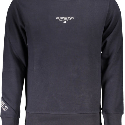 US GRAND Herren-Sweatshirt mit Reißverschluss, schwarz