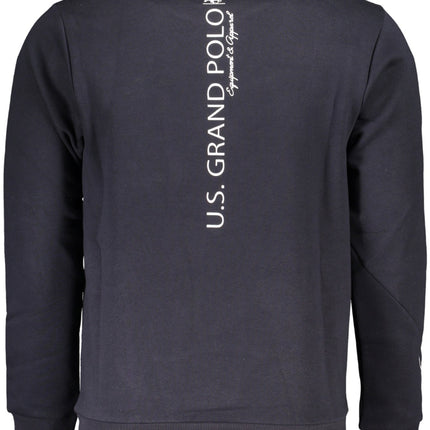 US GRAND Herren-Sweatshirt mit Reißverschluss, schwarz