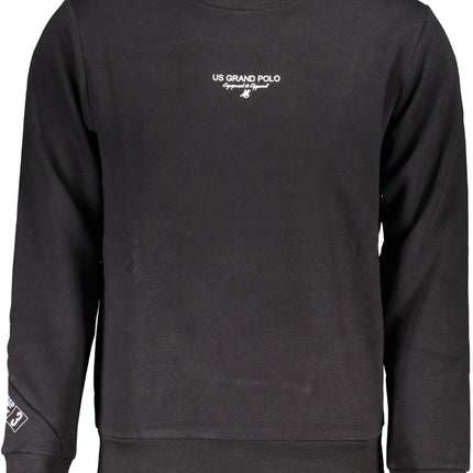 US GRAND Herren-Sweatshirt mit Reißverschluss, schwarz