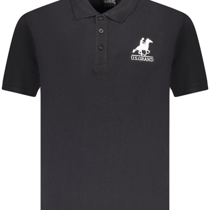 U.S. GRAND Poloshirt Herren Schwarz – Klassisches Polo aus 100% Baumwolle