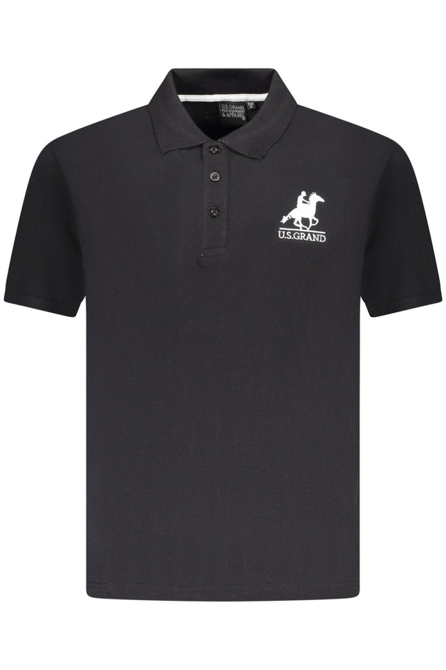 U.S. GRAND Poloshirt Herren Schwarz – Klassisches Polo aus 100% Baumwolle