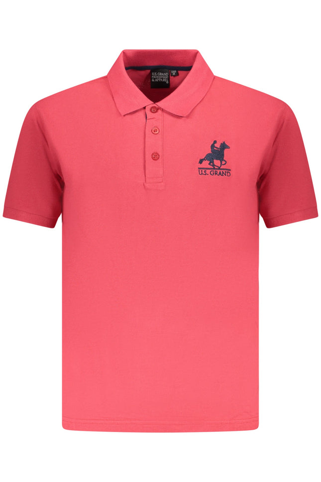US GRAND Herren-Poloshirt mit kurzen Ärmeln, Rot