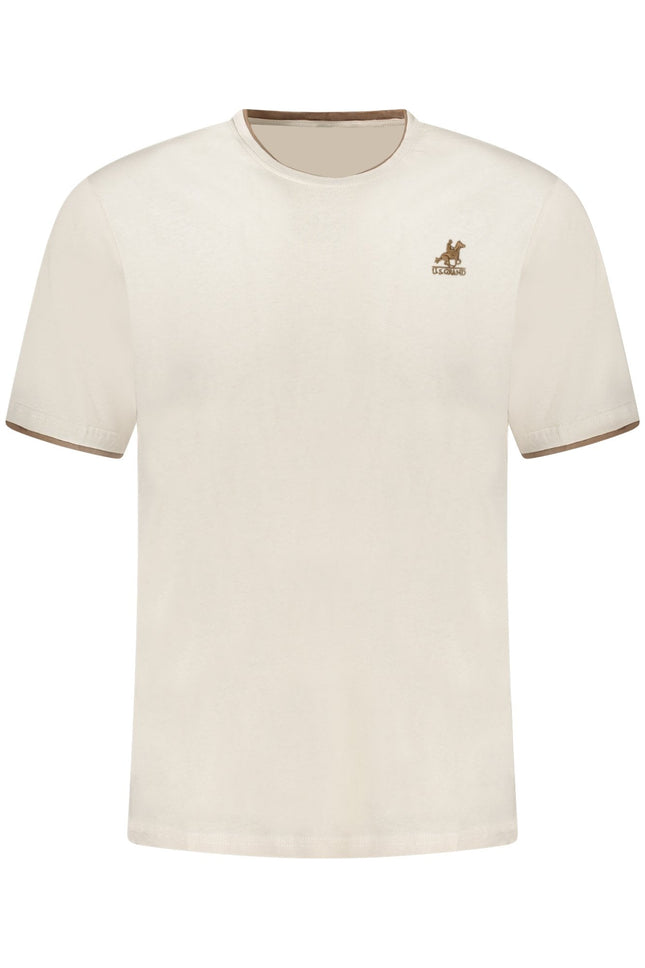 US GRAND Herren-T-Shirt mit kurzen Ärmeln, beige
