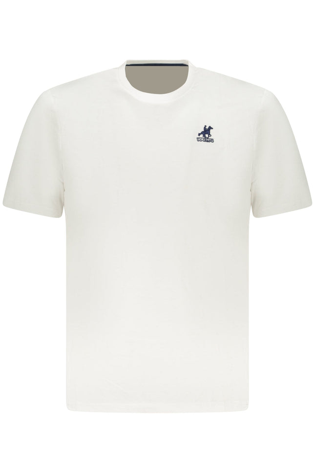 US GRAND Herren-T-Shirt mit kurzen Ärmeln, weiß
