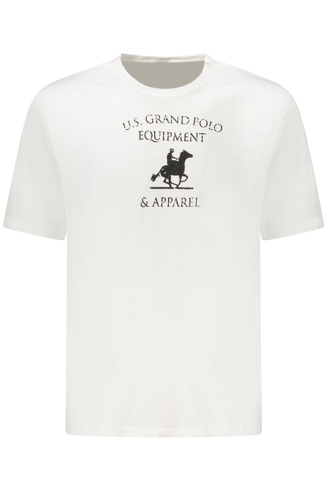 US GRAND Herren-T-Shirt mit kurzen Ärmeln, weiß