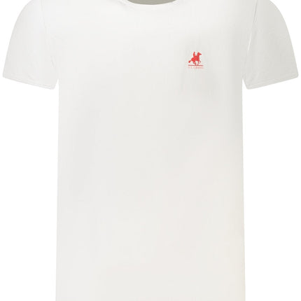 US GRAND Herren-T-Shirt mit kurzen Ärmeln, weiß