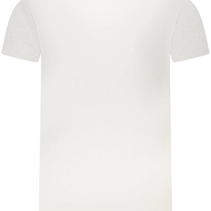 US GRAND Herren-T-Shirt mit kurzen Ärmeln, weiß