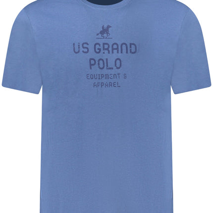 US GRAND Herren-T-Shirt mit kurzen Ärmeln, blau