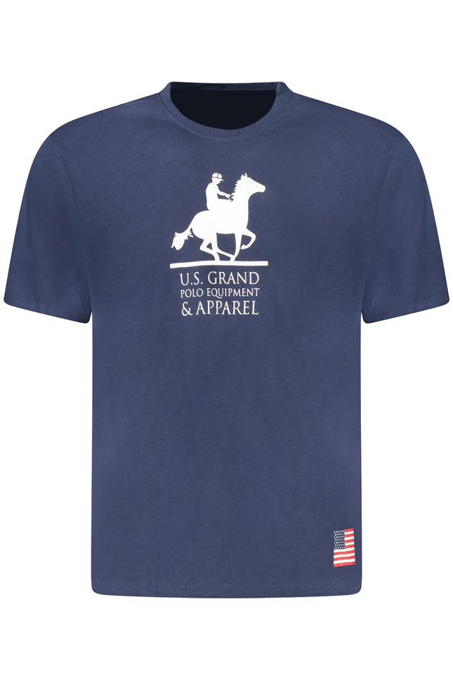 US GRAND Herren-T-Shirt mit kurzen Ärmeln, blau
