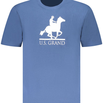 US GRAND Herren-T-Shirt mit kurzen Ärmeln, blau