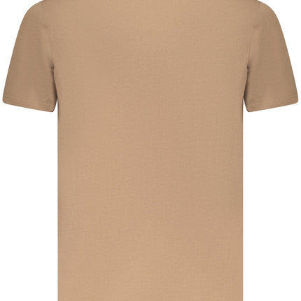 US GRAND Herren-T-Shirt mit kurzen Ärmeln, braun