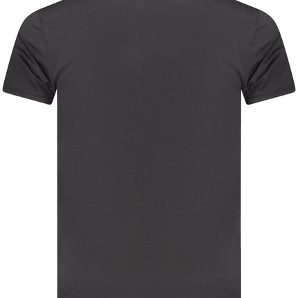 US GRAND Herren-T-Shirt, schwarz, kurzärmelig