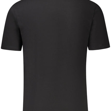 US GRAND Herren-T-Shirt, schwarz, kurzärmelig