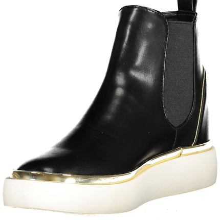 U.S. POLO BEST PRICE Stiefeletten Damen Schwarz – Niedriger Stiefel mit Gummiband