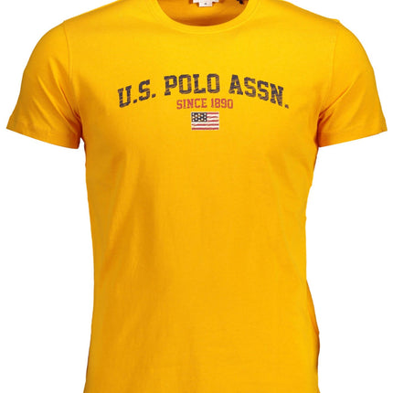 US POLO T-SHIRT KURZE ÄRMEL HERREN ORANGE