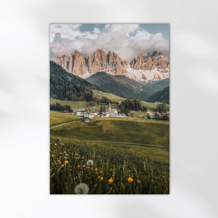 Val di Funes Sunset — Dolomites Wall Art Print