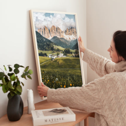 Val di Funes Sunset — Dolomites Wall Art Print