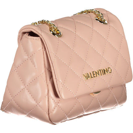 VALENTINO BAGS Damen Tasche Rosa – Ketten-Schultertasche mit Logo-Details