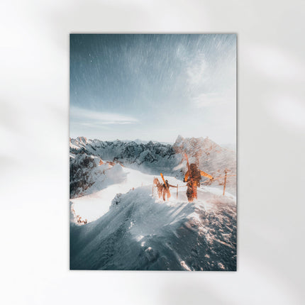 Skiers on Vallée Blanche – Chamonix Wall Art Print
