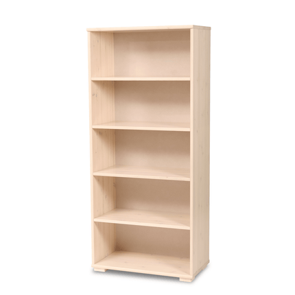 SEO. Vanessa Büroschrank Dielenschrank | mit 5 - Regalfächern | 100% Bio Kiefer Massivholz - Natur Linkreich