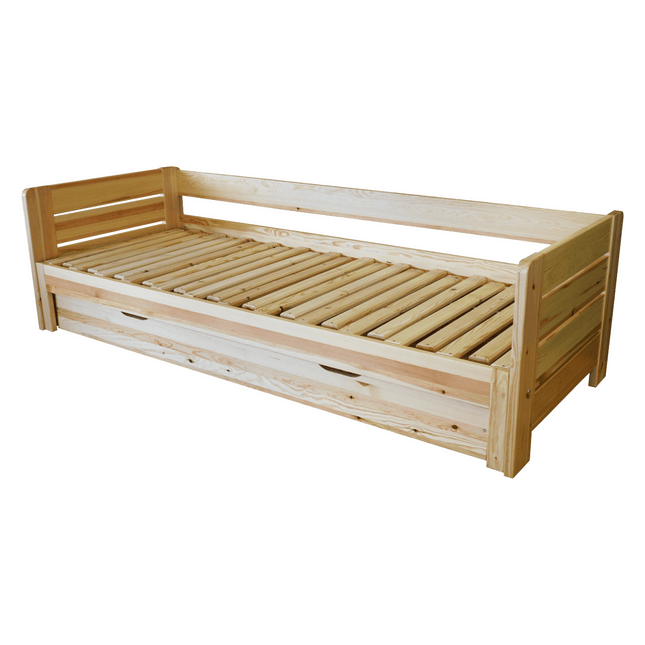 SEO. Vanessa Kieferbett Gästebett/Einzelbett | Massivholz | Naturholz | 100% Bio - Bett - Natur Linkreich