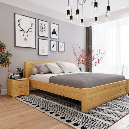 SEO. Vanessa Kieferbett Massivholz | 100% Bio-Naturholz für erholsamen Schlaf - 90 x 200 cm Linkreich