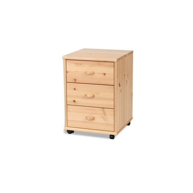 SEO. Vanessa Schreibtisch Container | 3 - Schubladen | 100% Bio Kiefer Massivholz - Natur Linkreich