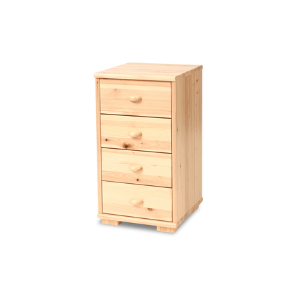 SEO. Vanessa Schubladen Kommode Sideboard | 4 - Schubladen | 100% Bio Kiefer Massivholz - Natur Linkreich