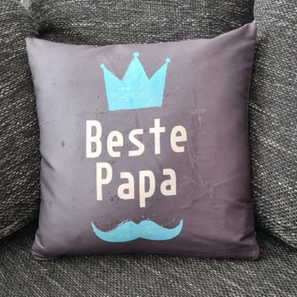SEO. Vatertag Kissenbezug: "Beste Papa" - 40cm x 40cm - Linkreich