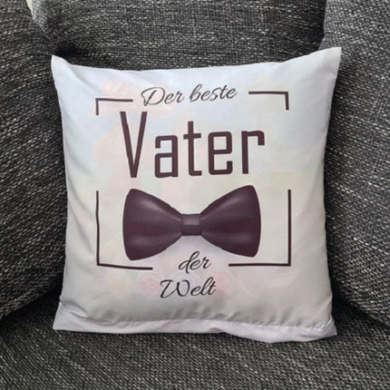 SEO. Vatertag Kissenbezug: Bester Vater der Welt - 40cm x 40cm - Linkreich
