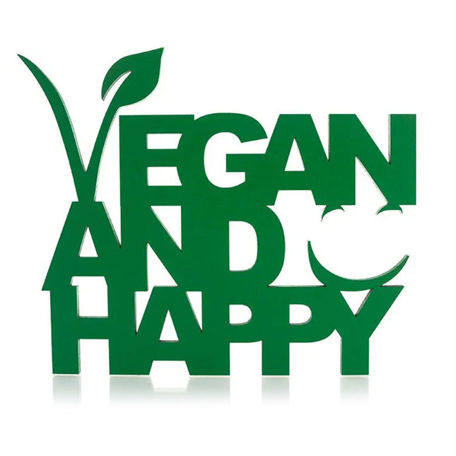 SEO. Vegan and Happy Deko Schriftzug - Linkreich