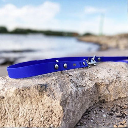 Premium Hundeleine UM'S ECK aus BioThane®/POP - Band - mit Edelstahlkomponenten - 1,5 m