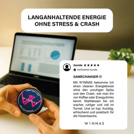 W1nnas Starter Set 5 Dosen – Performance Pouches – Energie & Fokus in Rekordzeit - 5er Linkreich