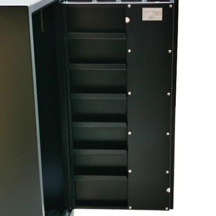 SEO. Waffenschrank HUNTER Elch (1500x690x410) max. 14 LW - RAL 7035 lichtgrau Linkreich
