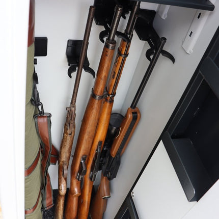 SEO. Waffenschrank HUNTER Jagdschule (1500x790x530) max. 26 LW - RAL 7035 lichtgrau Linkreich