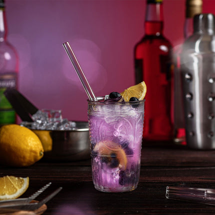Wählbare Mocktail Rezepte Glasstrohhalme - individuelle alkoholfreie cocktails mit gravierten Maßen für perfektes Mixen - 6er Set (Glastrinkhalme) kaufen bei Linkreich – Jetzt entdecken!