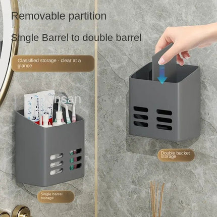 SEO. Wand Kosmetik Aufbewahrungs Organizer mit Klebehaken für´s Wohnmobil - Grau Linkreich