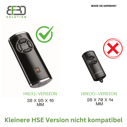 SEO. Wandhalterung für Hörmann® Handsender HS5 / HS4 / HS1 - 868 - BS Fernbedienung - Halterung - Zubehör - Linkreich