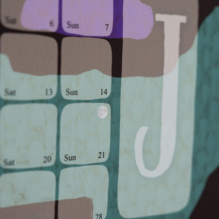 Wandkalender // Kilim Leo mint