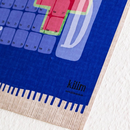 Wandkalender // Mexiko blau pink